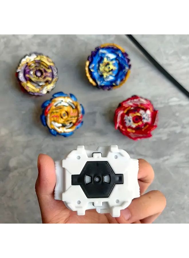 White Emitter Deluxe Gyroscope Set 4 Large Spinning Tops Interactive Magic Toys Gift for Boys Teens - Image 3